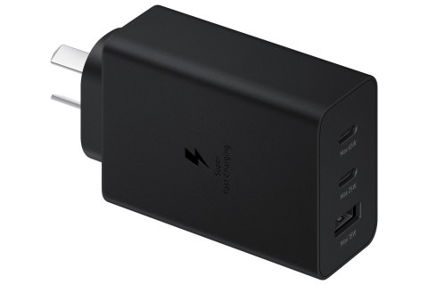 Ładowarka sieciowa SAMSUNG Trio EP-T6530 65W PD 1x USB-A, 2x USB-C (EP-T6530NBEGEU) Czarny