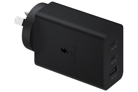 Ładowarka sieciowa SAMSUNG Trio EP-T6530 65W PD 1x USB-A, 2x USB-C (EP-T6530NBEGEU) Czarny