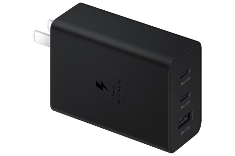 Ładowarka sieciowa SAMSUNG Trio EP-T6530 65W PD 1x USB-A, 2x USB-C (EP-T6530NBEGEU) Czarny
