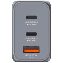 Ładowarka sieciowa Verbatim GaN GNC-65 2xUSB-C Uniwersalna