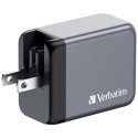 Ładowarka sieciowa Verbatim GaN GNC-65 2xUSB-C Uniwersalna