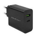 Qoltec 52378 ładowarka do urządzeń przenośnych Laptop, Przenośna konsola do gier, Power bank, Smartfon, Smartwatch, Tablet Czarn