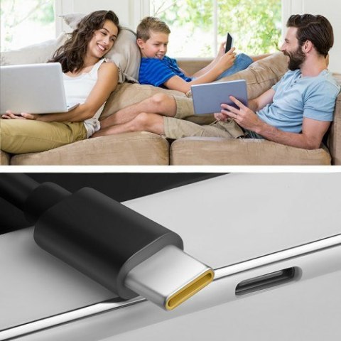 Qoltec 52385 ładowarka do urządzeń przenośnych Laptop, Przenośna konsola do gier, Power bank, Smartfon, Smartwatch, Tablet Czarn