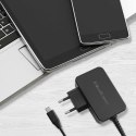 Qoltec 52385 ładowarka do urządzeń przenośnych Laptop, Przenośna konsola do gier, Power bank, Smartfon, Smartwatch, Tablet Czarn