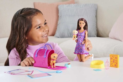 Barbie Adopcja piesków Zestaw + lalka HKD86 Barbie Adopcja piesków Zestaw + lalka HKD86