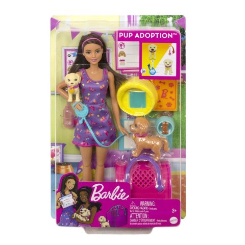 Barbie Adopcja piesków Zestaw + lalka HKD86 Barbie Adopcja piesków Zestaw + lalka HKD86