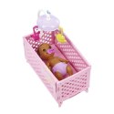 Barbie Opiekunka Zestaw Usypianie maluszka + Lalka i bobas HJY34