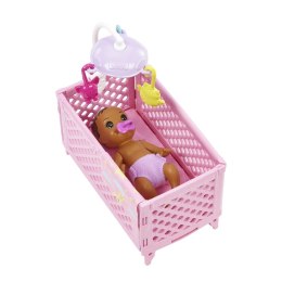 Barbie Opiekunka Zestaw Usypianie maluszka + Lalka i bobas HJY34