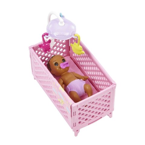 Barbie Opiekunka Zestaw Usypianie maluszka + Lalka i bobas HJY34 Barbie Opiekunka Zestaw Usypianie maluszka + Lalka i bobas HJY34