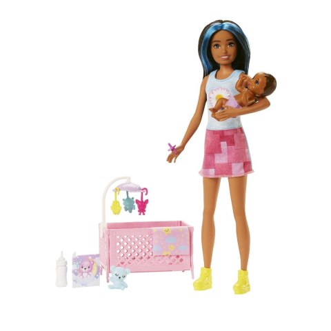 Barbie Opiekunka Zestaw Usypianie maluszka + Lalka i bobas HJY34 Barbie Opiekunka Zestaw Usypianie maluszka + Lalka i bobas HJY34