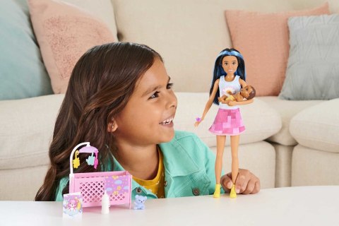 Barbie Opiekunka Zestaw Usypianie maluszka + Lalka i bobas HJY34 Barbie Opiekunka Zestaw Usypianie maluszka + Lalka i bobas HJY34