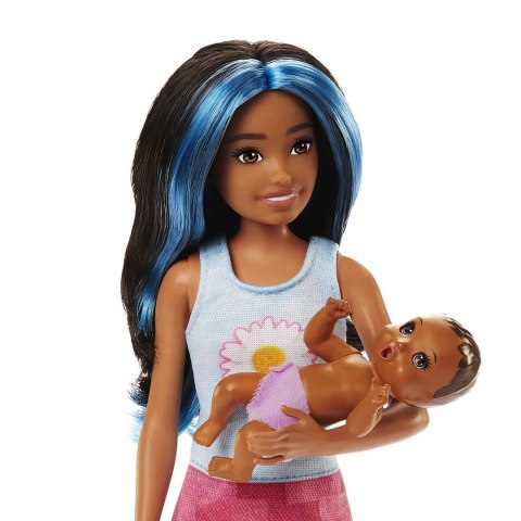 Barbie Opiekunka Zestaw Usypianie maluszka + Lalka i bobas HJY34 Barbie Opiekunka Zestaw Usypianie maluszka + Lalka i bobas HJY34
