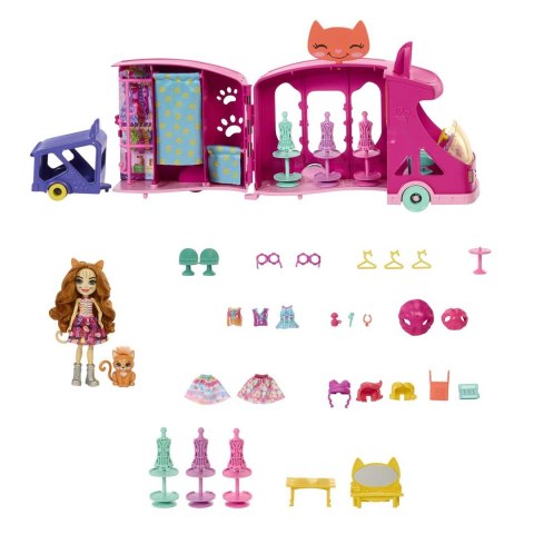 Enchantimals Mobilne studio mody Zestaw + lalka Kotek HPB34 Enchantimals Mobilne studio mody Zestaw + lalka Kotek HPB34