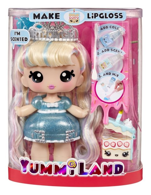 MGA Entertainment Yummiland Large Doll + Lipgloss Pet- Callie Birthday Cake MGA Entertainment Yummiland Large Doll + Lipgloss Pet- Callie Birthday Cake