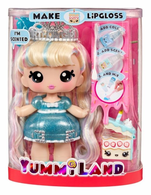MGA Entertainment Yummiland Large Doll + Lipgloss Pet- Callie Birthday Cake MGA Entertainment Yummiland Large Doll + Lipgloss Pet- Callie Birthday Cake