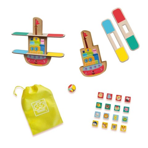 SES Creative Wooden balance boat Gra na równowagę SES Creative Wooden balance boat Gra na równowagę