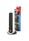 ACAR F5 Czarny 5 x gniazdo sieciowe 230 V 3 m