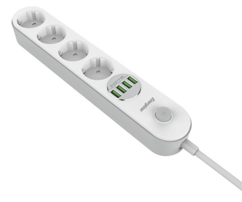 Energizer EPB2500W00EU rozgałęziacz 2 m 4 x gniazdo sieciowe Wewnętrzna Biały Energizer EPB2500W00EU rozgałęziacz 2 m 4 x gniazdo sieciowe Wewnętrzna Biały