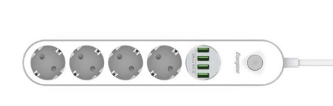 Energizer EPB2500W00EU rozgałęziacz 2 m 4 x gniazdo sieciowe Wewnętrzna Biały Energizer EPB2500W00EU rozgałęziacz 2 m 4 x gniazdo sieciowe Wewnętrzna Biały