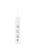 Inteligentna listwa zasilająca WOOX R6132 3xgniazdo sieciowe AC Typ F (CEE 7/4), 2xUSB, 2xUSB-C, WiFi, 1,5m, Biała