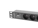 LANBERG LISTWA ZASILAJĄCA RACK 10" (1U, 10A, 3X SHUKO)