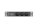 LANBERG LISTWA ZASILAJĄCA RACK 10" (1U, 10A, 3X SHUKO)