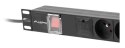 Lanberg PDU-05E-0200-BK rozdzielacz zasilania PDU 5 x gniazdo sieciowe 1U Czarny