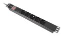Lanberg PDU-05E-0200-BK rozdzielacz zasilania PDU 5 x gniazdo sieciowe 1U Czarny