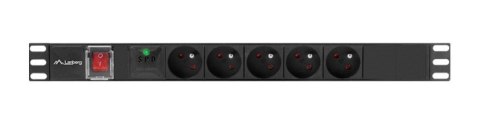 Lanberg PDU-05E-0200-IEC-BK rozdzielacz zasilania PDU 5 x gniazdo sieciowe 1U Czarny Lanberg PDU-05E-0200-IEC-BK rozdzielacz zasilania PDU 5 x gniazdo sieciowe 1U Czarny