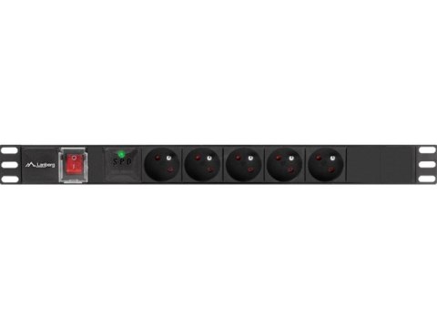 Lanberg PDU-05E-0200-IEC-BK rozdzielacz zasilania PDU 5 x gniazdo sieciowe 1U Czarny Lanberg PDU-05E-0200-IEC-BK rozdzielacz zasilania PDU 5 x gniazdo sieciowe 1U Czarny