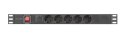 Lanberg PDU-05F-0200-BK rozdzielacz zasilania PDU 5 x gniazdo sieciowe 1U Czarny