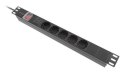 Lanberg PDU-05F-0200-BK rozdzielacz zasilania PDU 5 x gniazdo sieciowe 1U Czarny