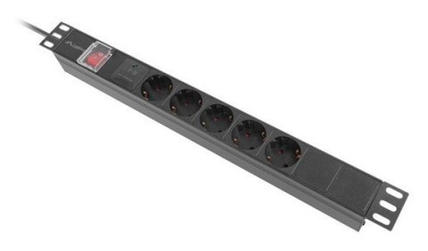 Lanberg PDU-05F-0200-BK rozdzielacz zasilania PDU 5 x gniazdo sieciowe 1U Czarny Lanberg PDU-05F-0200-BK rozdzielacz zasilania PDU 5 x gniazdo sieciowe 1U Czarny