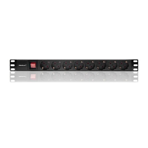 Listwa zasilająca Qoltec do szafy RACK 1U 8 gniazd Schuko (2m) czarna Listwa zasilająca Qoltec do szafy RACK 1U 8 gniazd Schuko (2m) czarna