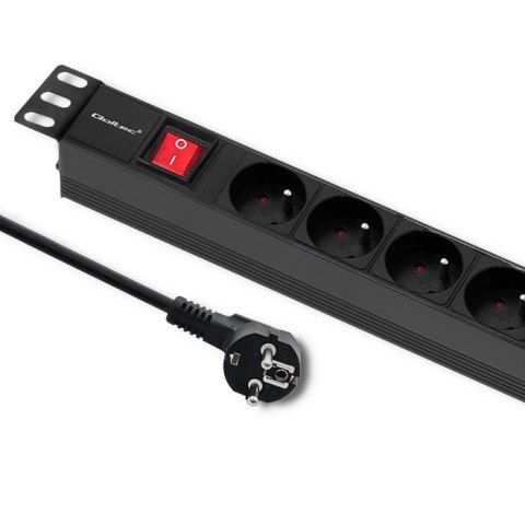 Qoltec Listwa zasilająca PDU do RACK 19'' | 1U | 16A | 6xFRENCH | 2m Qoltec Listwa zasilająca PDU do RACK 19'' | 1U | 16A | 6xFRENCH | 2m