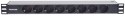 Rozdzielacz zasilania PDU 8 x gniazdo sieciowe 1U Aluminium, Czarny