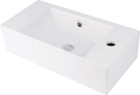 Umywalka ceramiczna nablatowa z miejscem na baterię - prawa Umywalka ceramiczna nablatowa z miejscem na baterię - prawa