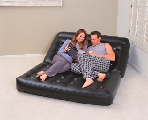 Bestway 75054 Sofa wielofunkcyjna, Materac dwuosobowy 1.88m x 1.52m x 62cm czarna Bestway 75054 Sofa wielofunkcyjna, Materac dwuosobowy 1.88m x 1.52m x 62cm czarna