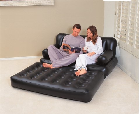 Bestway 75054 Sofa wielofunkcyjna, Materac dwuosobowy 1.88m x 1.52m x 62cm czarna Bestway 75054 Sofa wielofunkcyjna, Materac dwuosobowy 1.88m x 1.52m x 62cm czarna