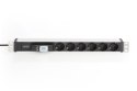 Digitus Listwa zasilająca PDU 19" Rack, 6x schuko, 2.0m, 1x wtyk unischuko, 16A, wyłącznik nadprądowy, profil aluminiowy