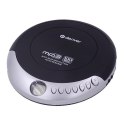 Discman z funkcją automatycznego wznawiania i anti-shock czarno-srebrny
