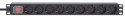 Intellinet 715133 rozdzielacz zasilania PDU 9 x gniazdo sieciowe 1U Czarny