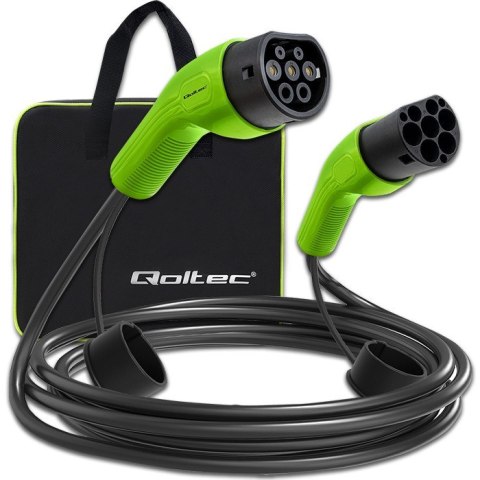 QOLTEC KABEL EV TYP2 DO ŁADOWANIA SAMOCHODU | 400V | 11KW | 16A | 5M QOLTEC KABEL EV TYP2 DO ŁADOWANIA SAMOCHODU | 400V | 11KW | 16A | 5M