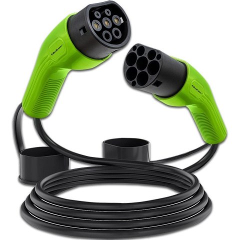 QOLTEC KABEL EV TYP2 DO ŁADOWANIA SAMOCHODU | 400V | 11KW | 16A | 5M QOLTEC KABEL EV TYP2 DO ŁADOWANIA SAMOCHODU | 400V | 11KW | 16A | 5M