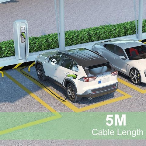 QOLTEC KABEL EV TYP2 DO ŁADOWANIA SAMOCHODU | 400V | 11KW | 16A | 5M QOLTEC KABEL EV TYP2 DO ŁADOWANIA SAMOCHODU | 400V | 11KW | 16A | 5M