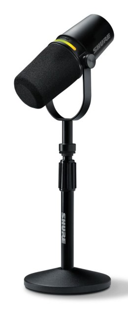 Shure MV7+-K-BNDL - Mikrofon lektorski/wokalny ze złączem XLR/USB-C Czarny + statyw biurkowy GATOR
