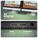 Axagon HMC-U4 stacja dokująca Przewodowa USB4 Czarny