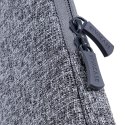 Etui na laptop 13,3" RIVACASE Anvik, jasny szare, z uchwytem, z materiału wodoodpornego, pluszowe wnętrze, tylna kieszeń na smar