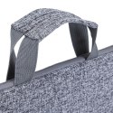 Etui na laptop 13,3" RIVACASE Anvik, jasny szare, z uchwytem, z materiału wodoodpornego, pluszowe wnętrze, tylna kieszeń na smar