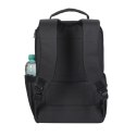 RIVACASE PLECAK NA LAPTOP 15,6" CENTRAL, CZARNY, 15L, Z POLIESTRU, KIESZENIE NA TABLET 10,1", SMARTFON, DOKUMENTY I AKCESORIA